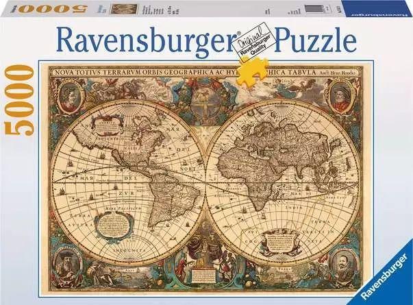 Puzzle 5000 Teile - Historische Weltkarte, Henricus Hondius