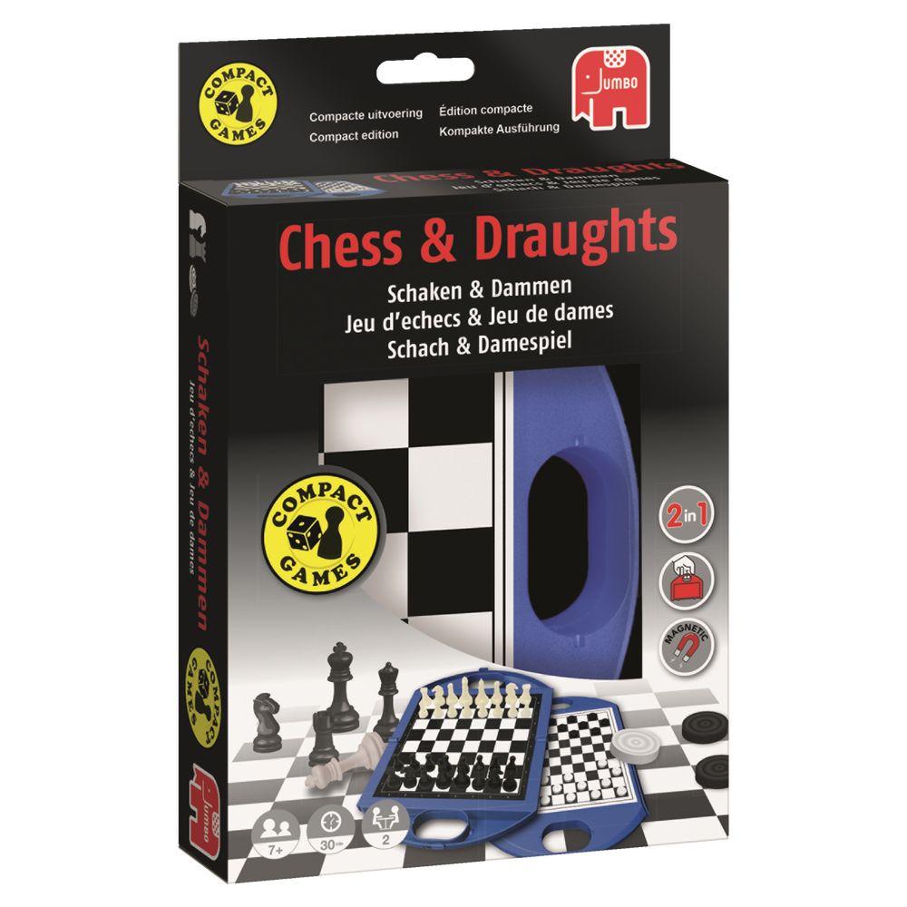 Schach und Dame Kompaktspiel