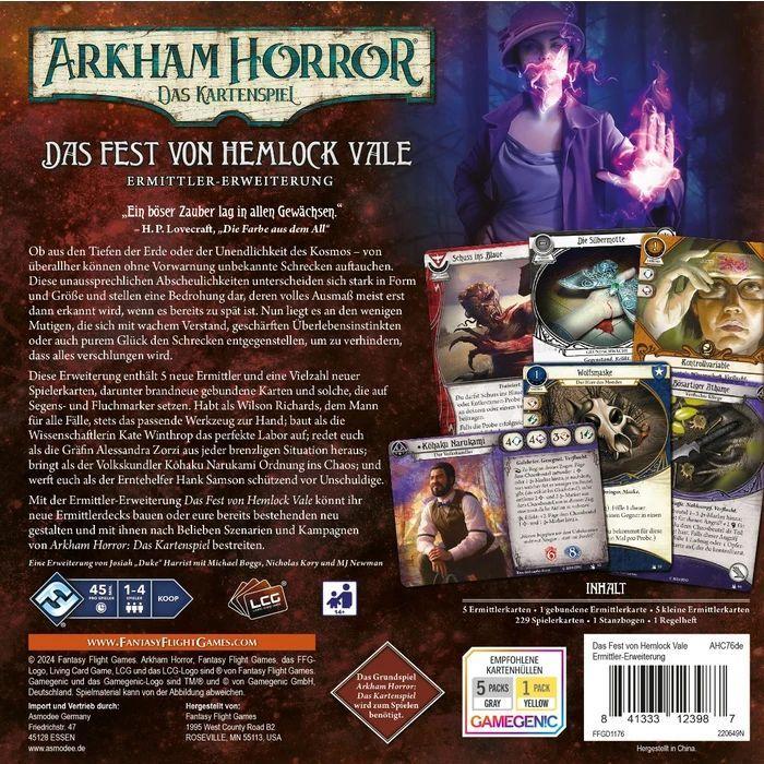 Arkham Horror: Das Kartenspiel - Das Fest von Hemlock Vale (Ermittler-Erweiterung) Arkham Horror: Das Kartenspiel - Das Fest von Hemlock Vale (Ermittler-Erweiterung)