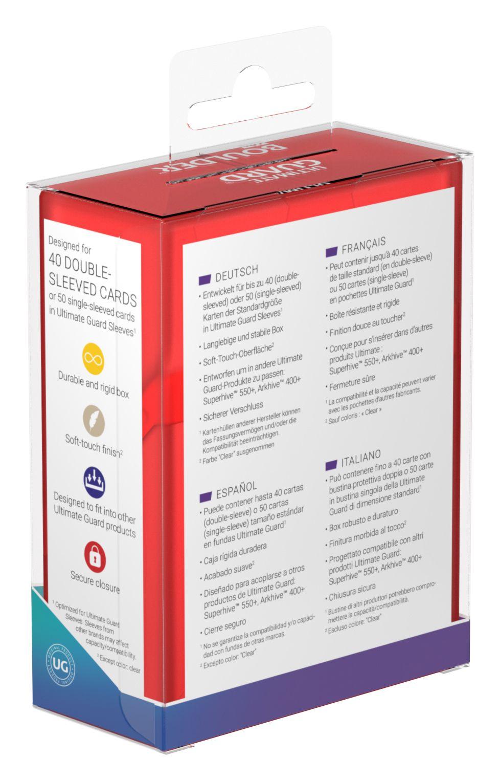 Ultimate Guard Boulder Deck Case 40+ Standardgröße Ruby