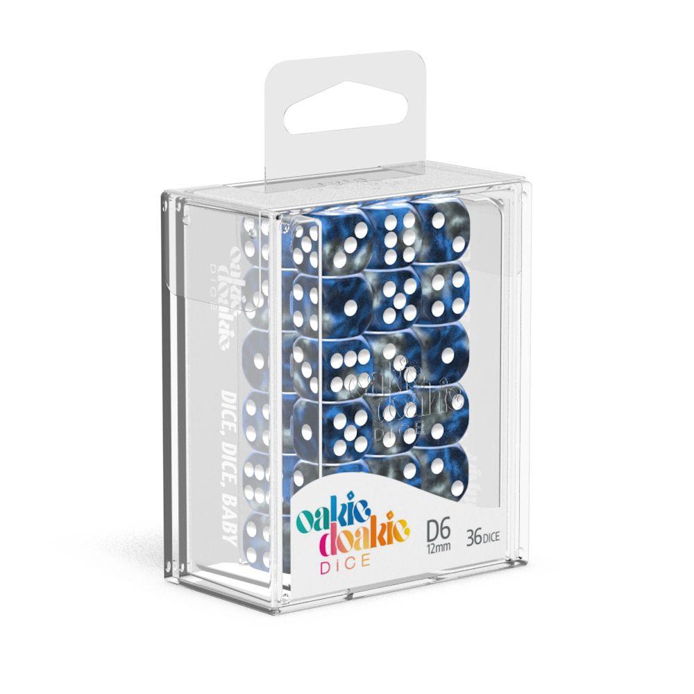 Oakie Doakie Dice D6 Dice 12 mm Gemidice - Liquid Steel (36)