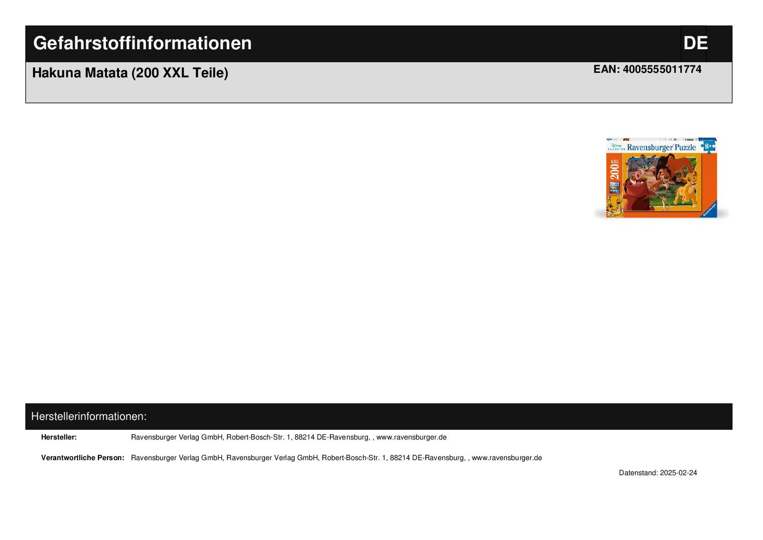 Hakuna Matata (200 XXL Teile)