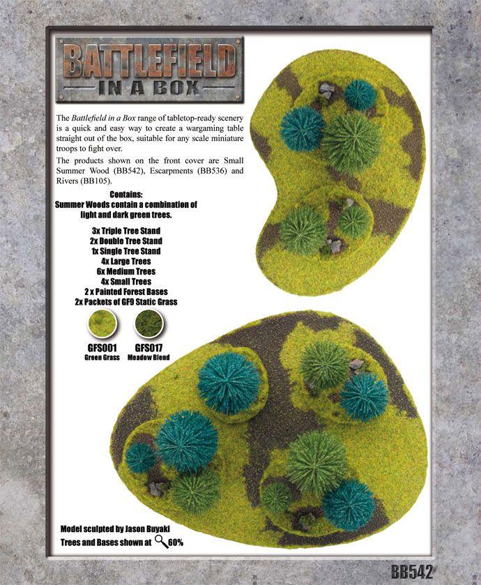 Battlefield in a Box - Small Summer Wood (x1) - 15mm Battlefield in a Box - Small Summer Wood (x1) - 15mm
