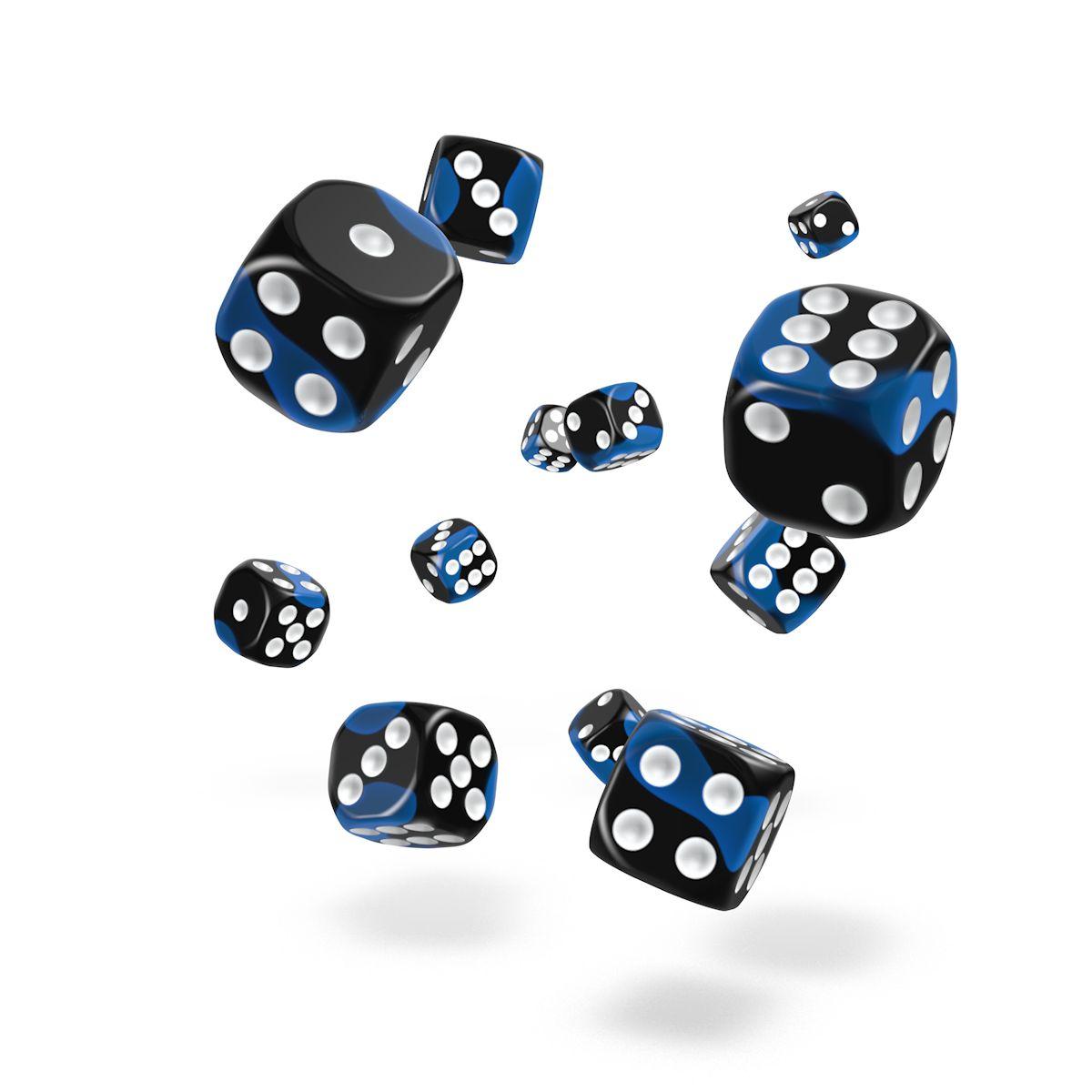Oakie Doakie Dice D6 Dice 12 mm Glow in the Dark - Deep Ocean (36)