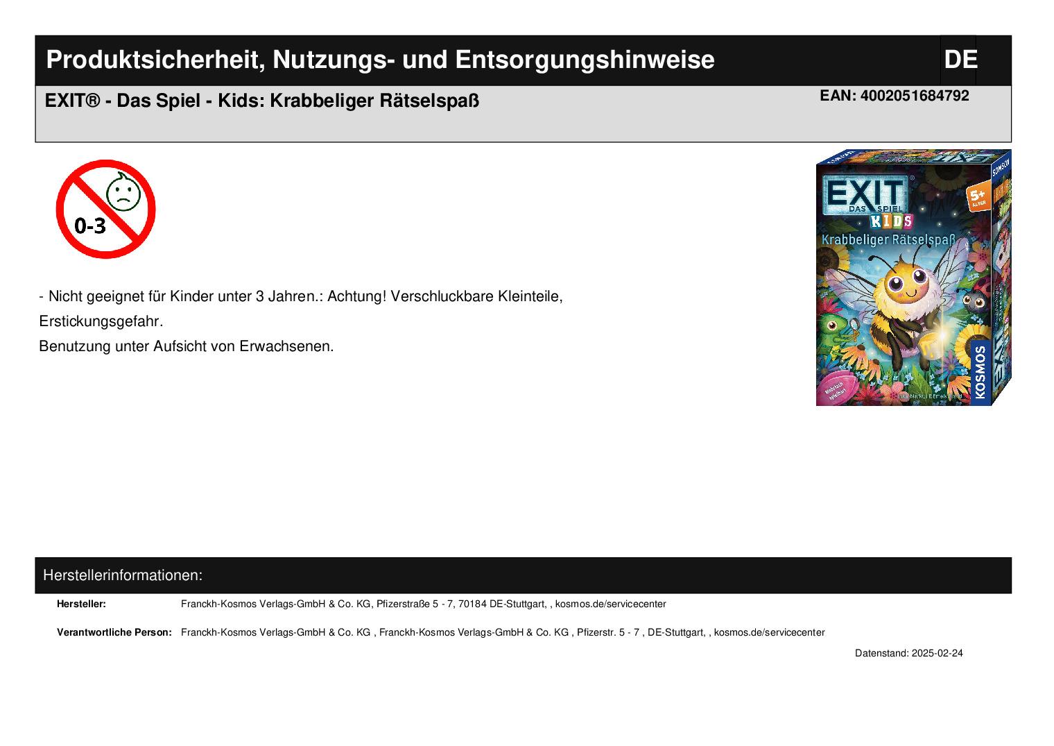 EXIT® - Das Spiel - Kids: Krabbeliger Rätselspaß EXIT® - Das Spiel - Kids: Krabbeliger Rätselspaß