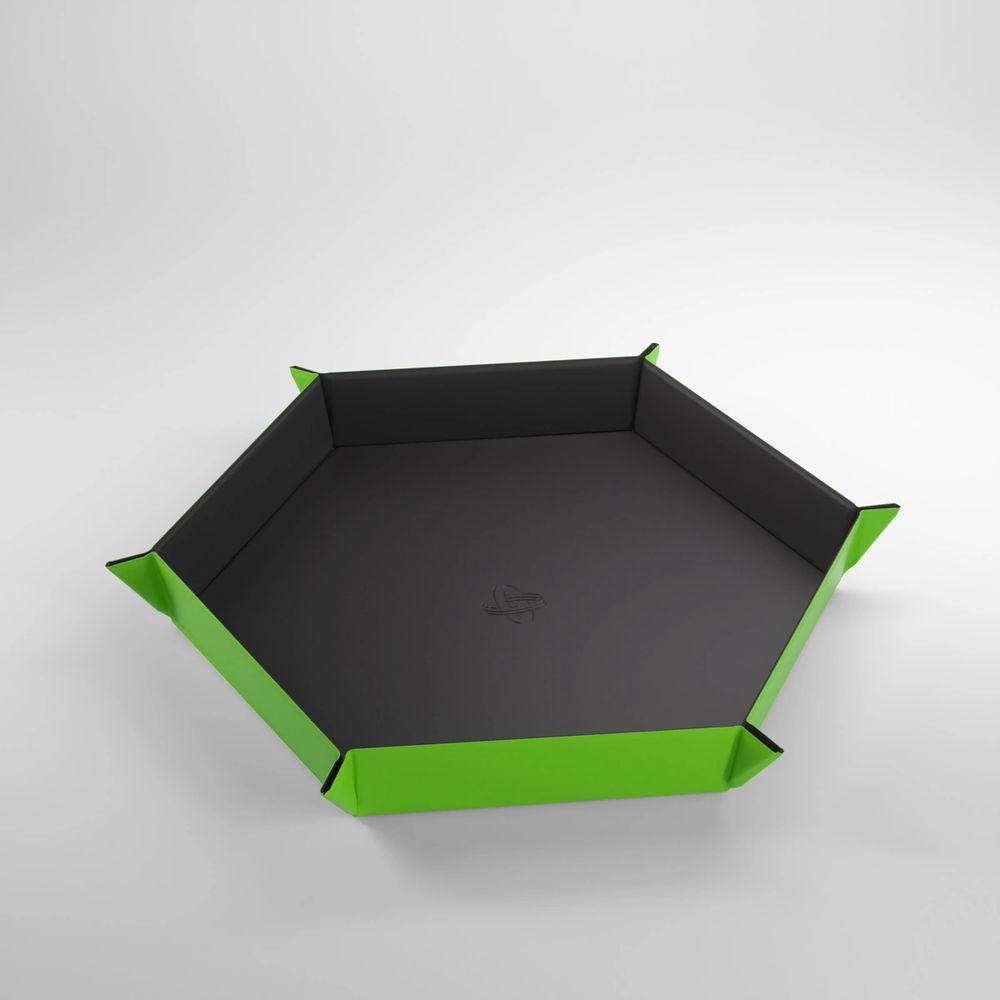 Gamegenic Magnetic Dice Tray Hexagonal Black&Green Gamegenic Magnetic Dice Tray Hexagonal Black&Green