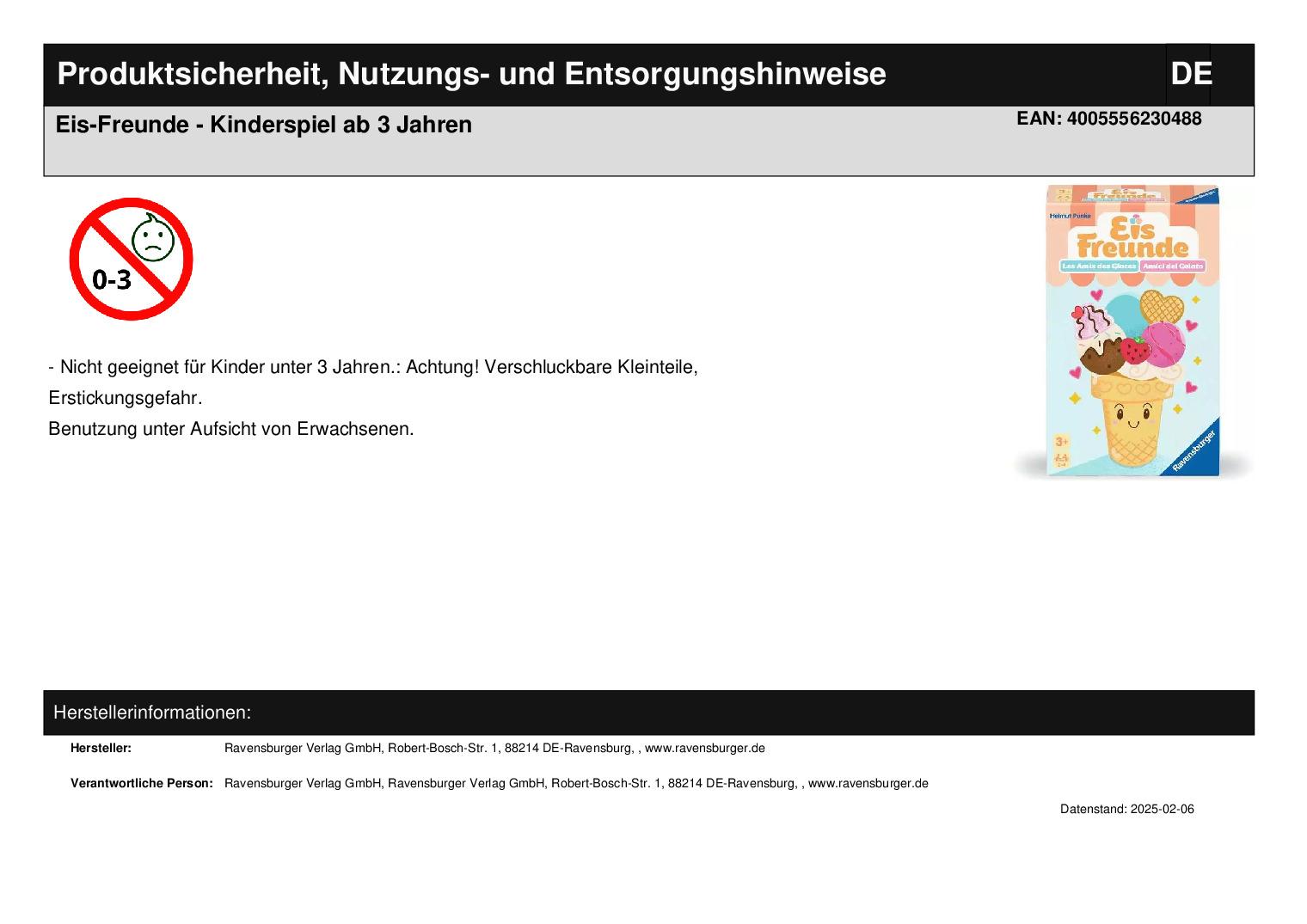 Eis-Freunde - Kinderspiel ab 3 Jahren