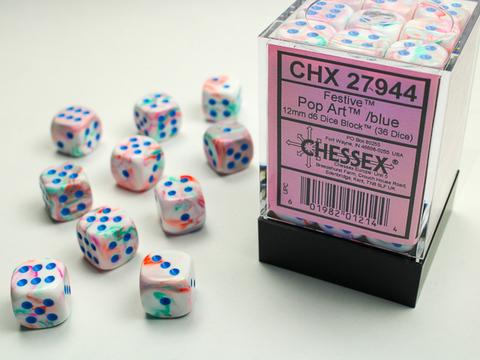 Chessex W6x36 Festive: Pop Art / blue