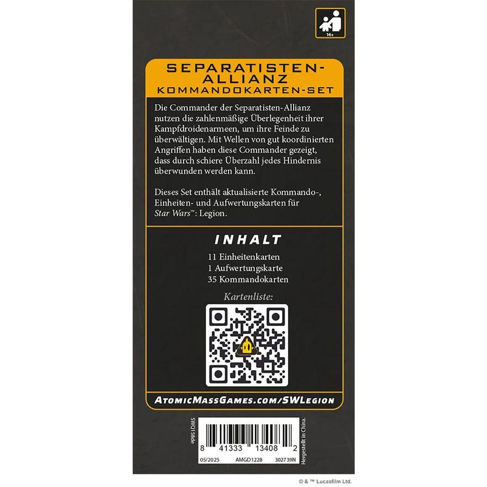 Star Wars: Legion - Separatisten-Allianz Kommandokarten-Set Star Wars: Legion - Separatisten-Allianz Kommandokarten-Set