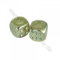 Chessex W6x2 Specialty Dice Set Gold-Platted Metalic 16 mm Chessex W6x2 Specialty Dice Set Gold-Platted Metalic 16 mm