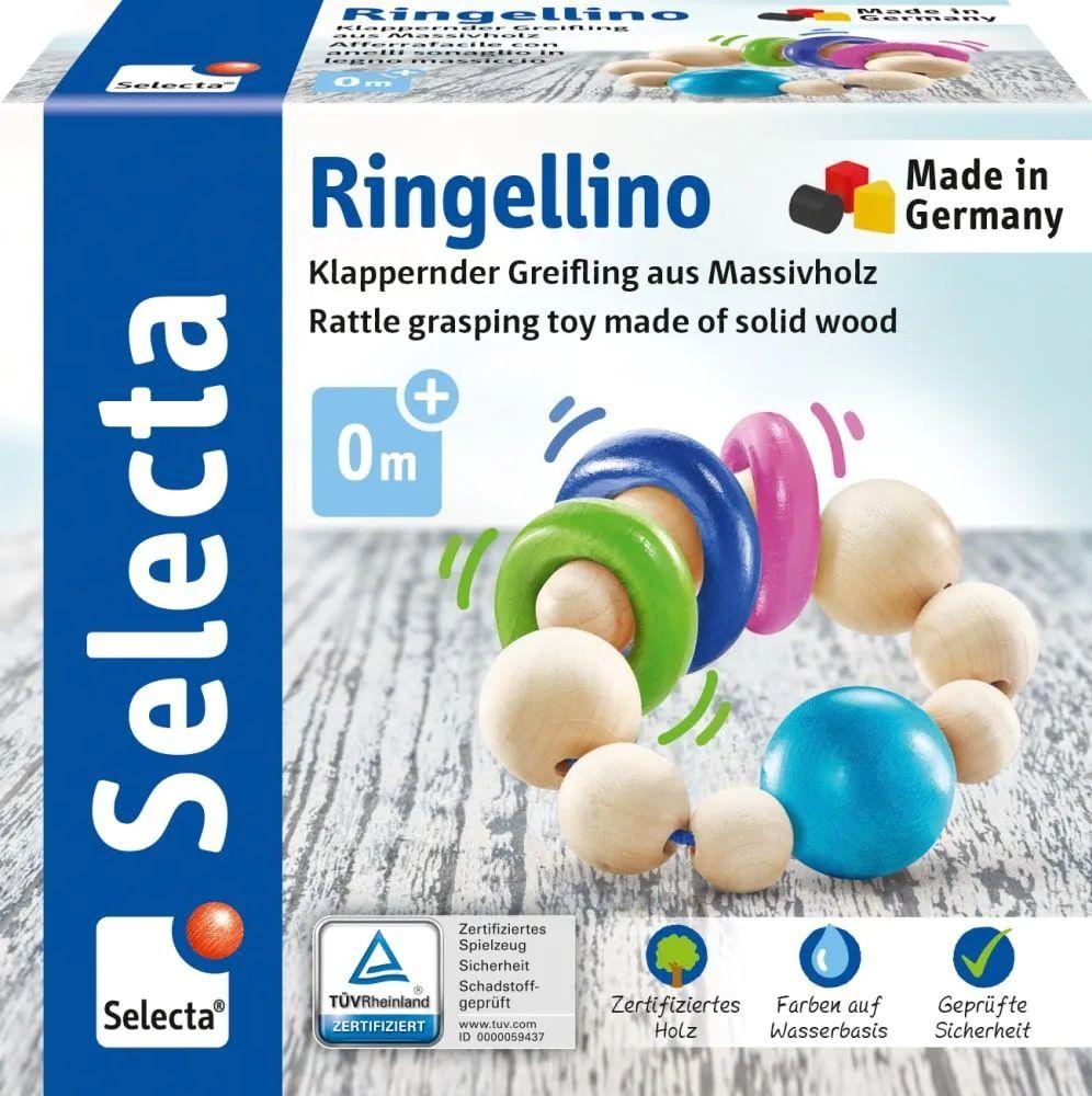 Ringellino, klappernder Greifling, 8,5 cm Ringellino, klappernder Greifling, 8,5 cm