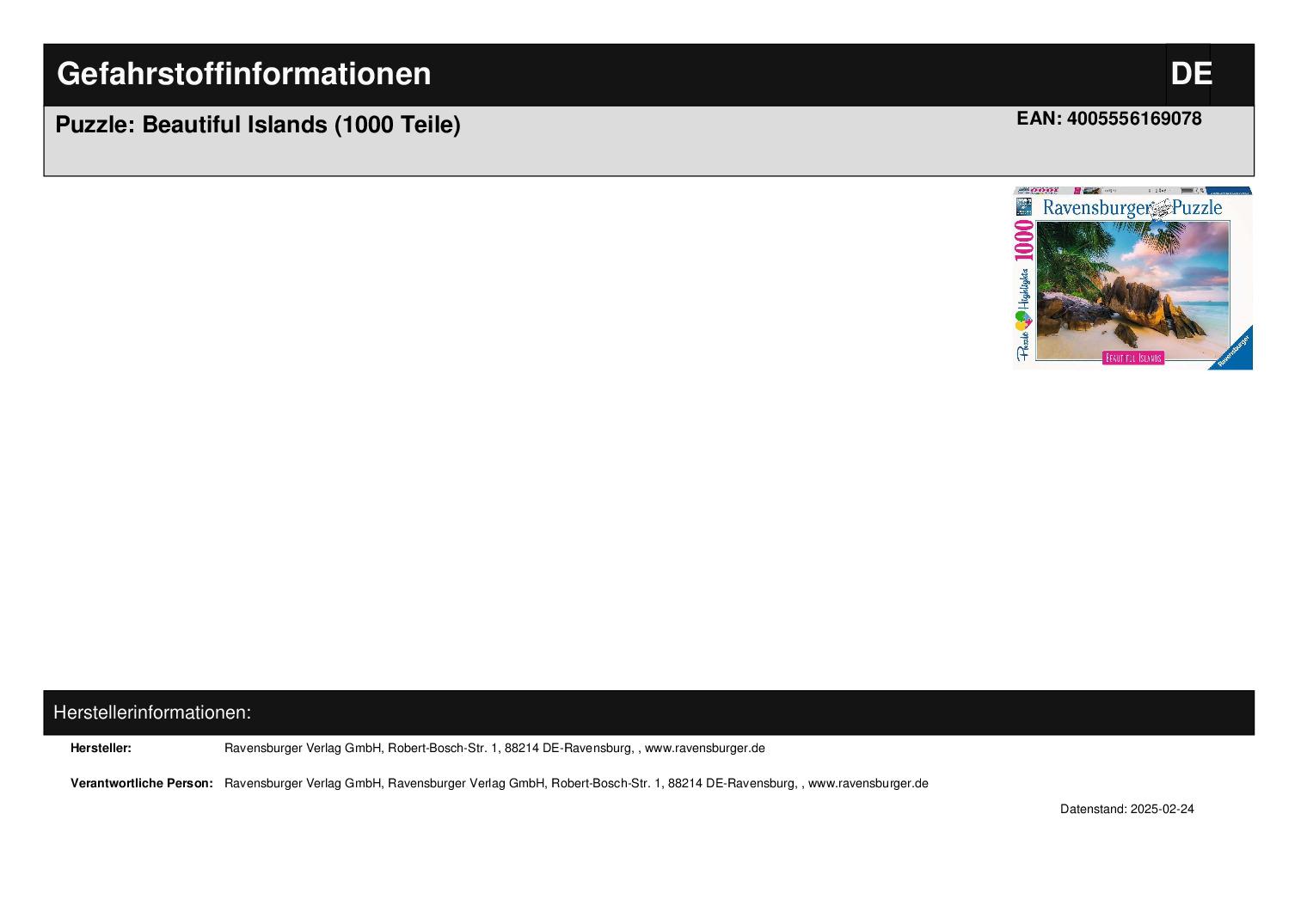 Puzzle: Beautiful Islands (1000 Teile)