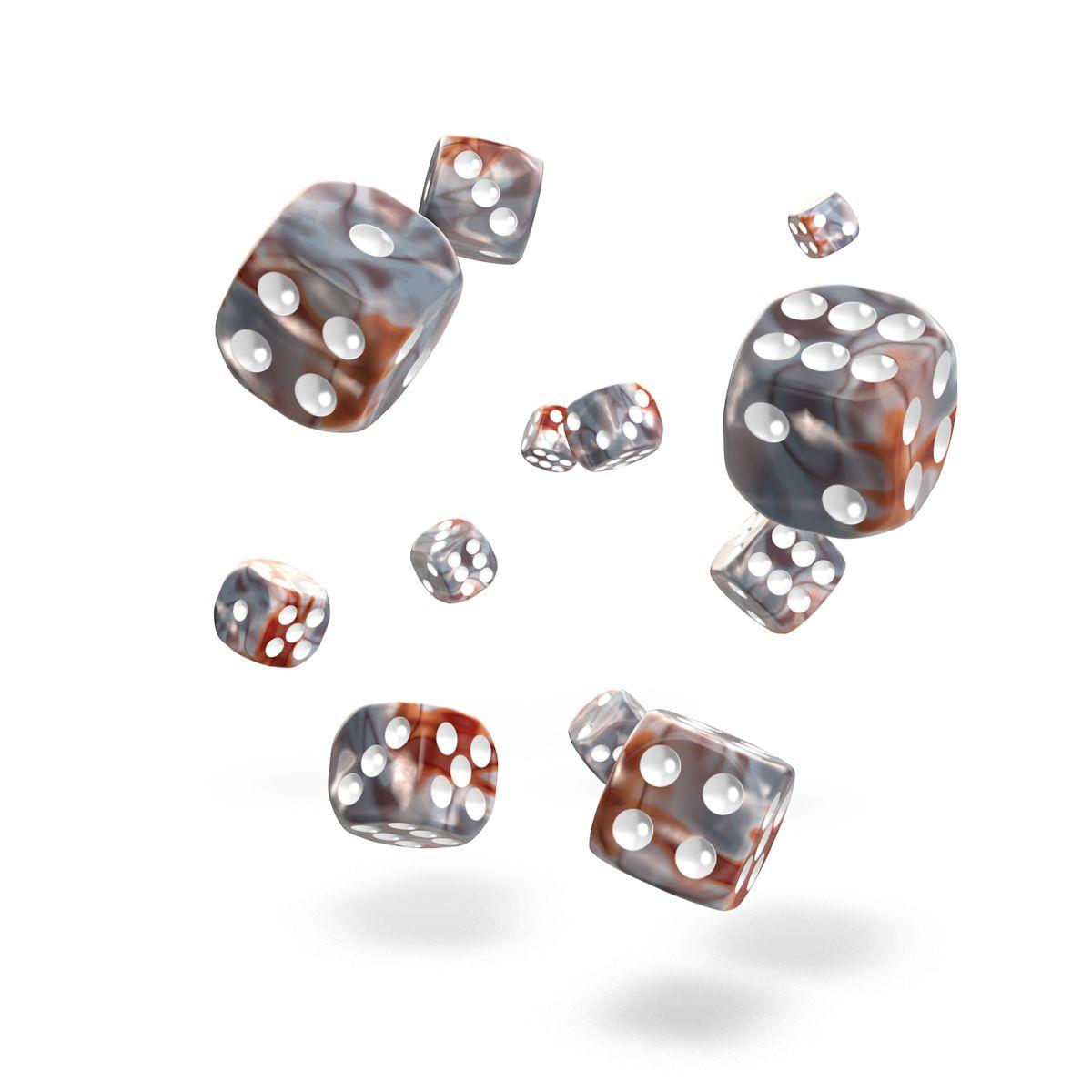Oakie Doakie Dice D6 Dice 12 mm Gemidice - Silver-Rust (36) Oakie Doakie Dice D6 Dice 12 mm Gemidice - Silver-Rust (36)