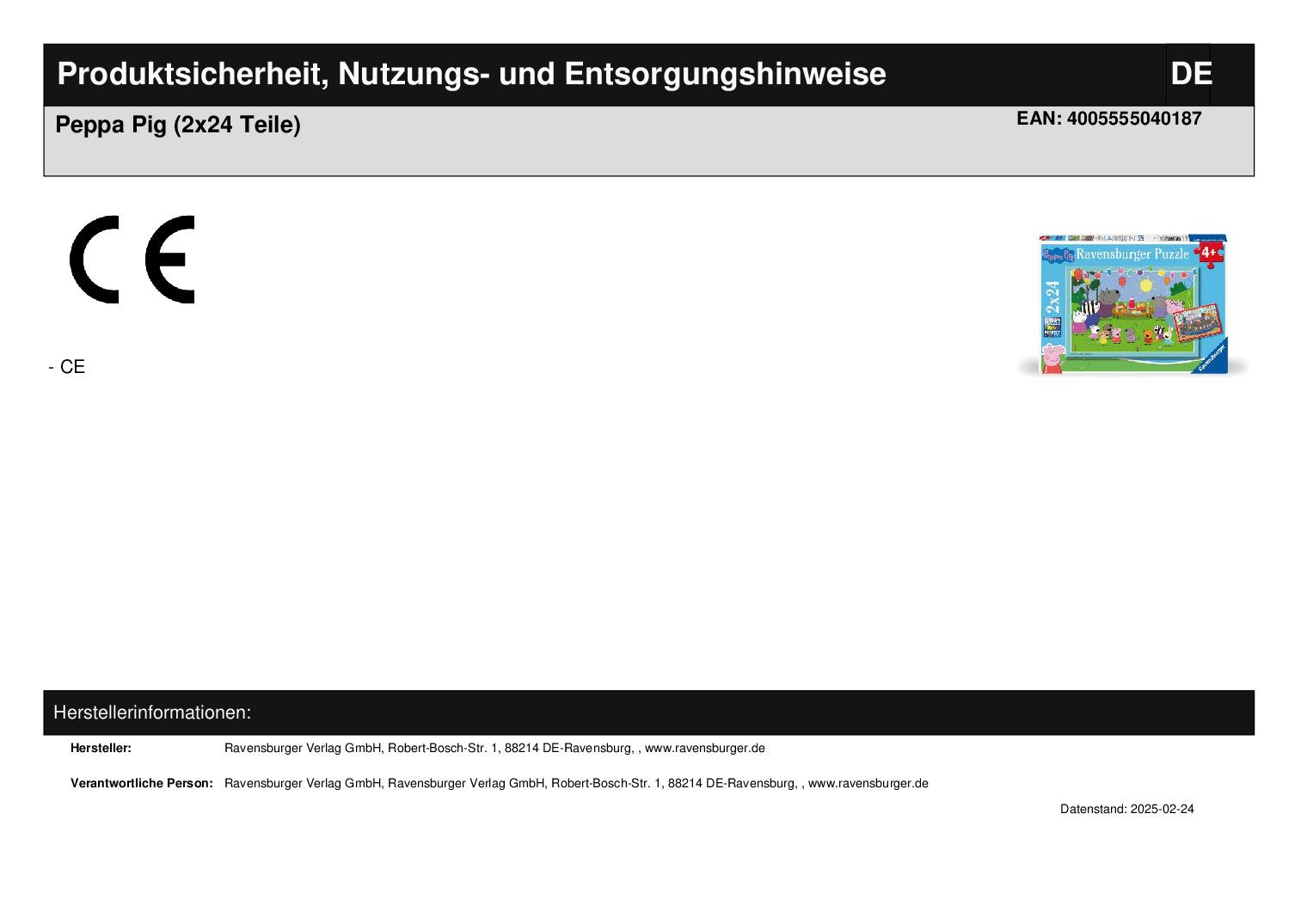 Peppa Pig (2x24 Teile) Peppa Pig (2x24 Teile)