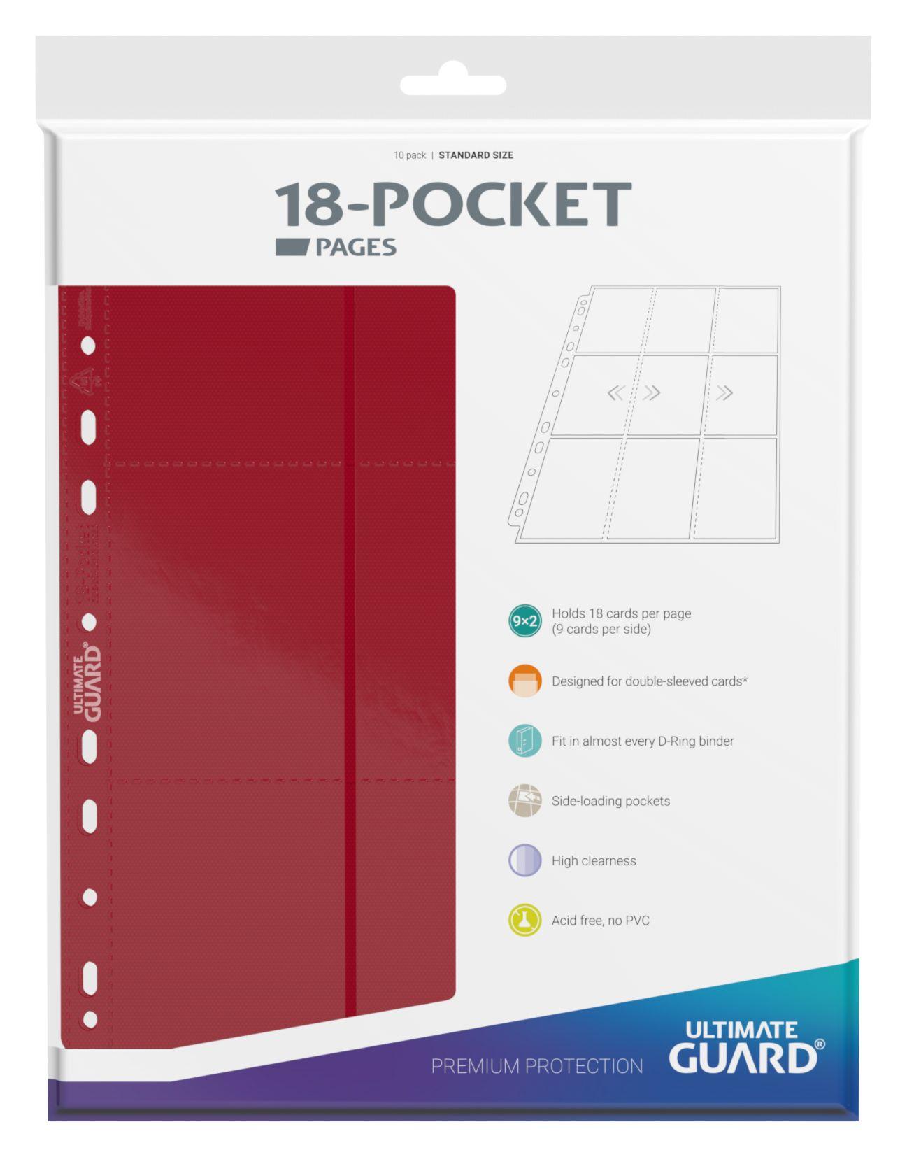 Ultimate Guard 18-Pocket Side-Loading Supreme Pages Standard Size Rot (10) Ultimate Guard 18-Pocket Side-Loading Supreme Pages Standard Size Rot (10)