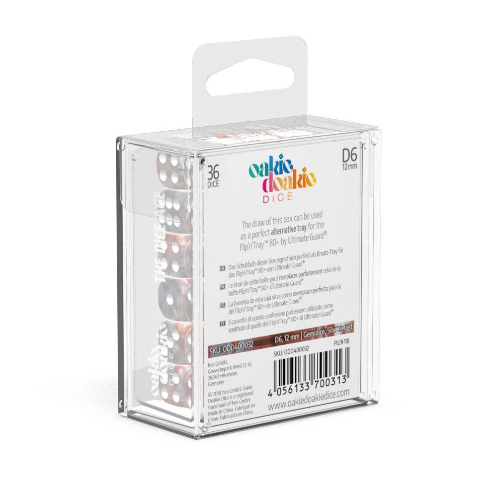 Oakie Doakie Dice D6 Dice 12 mm Gemidice - Silver-Rust (36) Oakie Doakie Dice D6 Dice 12 mm Gemidice - Silver-Rust (36)