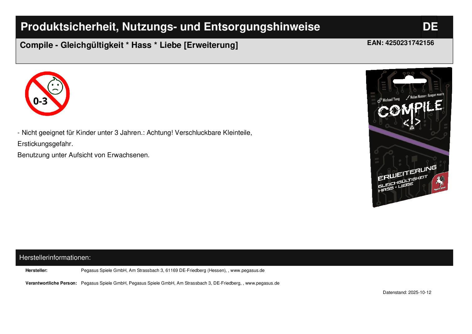 Compile - Gleichgültigkeit * Hass * Liebe [Erweiterung]