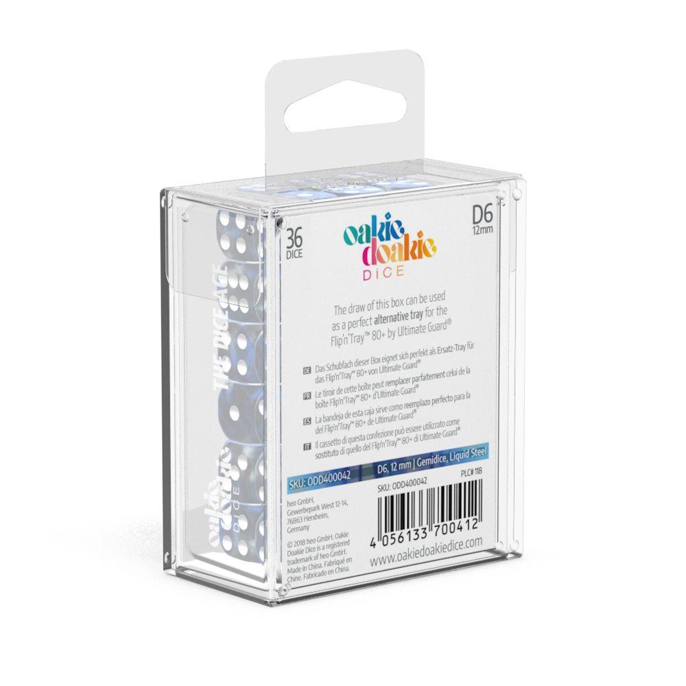 Oakie Doakie Dice D6 Dice 12 mm Gemidice - Liquid Steel (36) Oakie Doakie Dice D6 Dice 12 mm Gemidice - Liquid Steel (36)