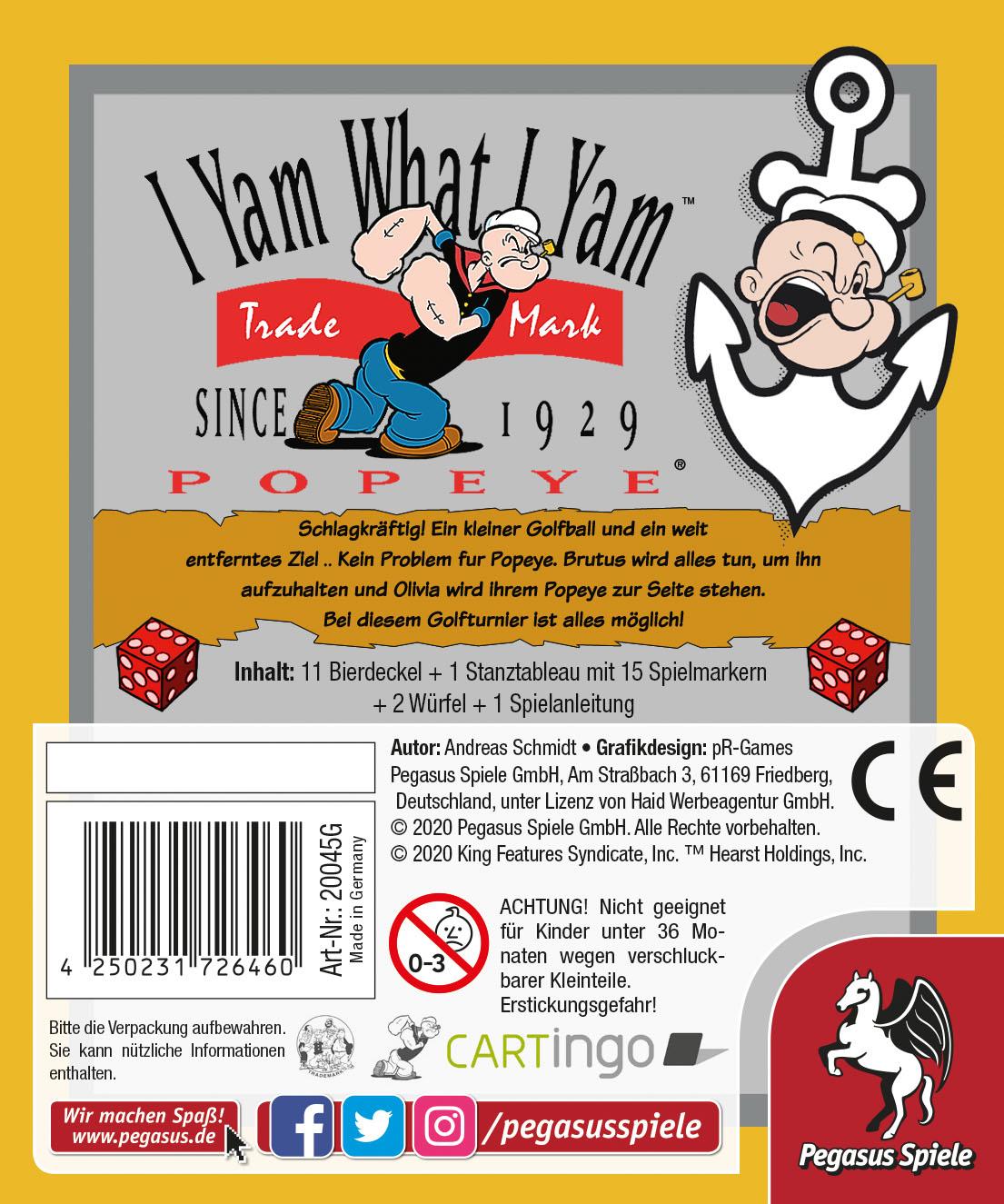 Popeye - Schlagkräftig! (Bierdeckelspiel)