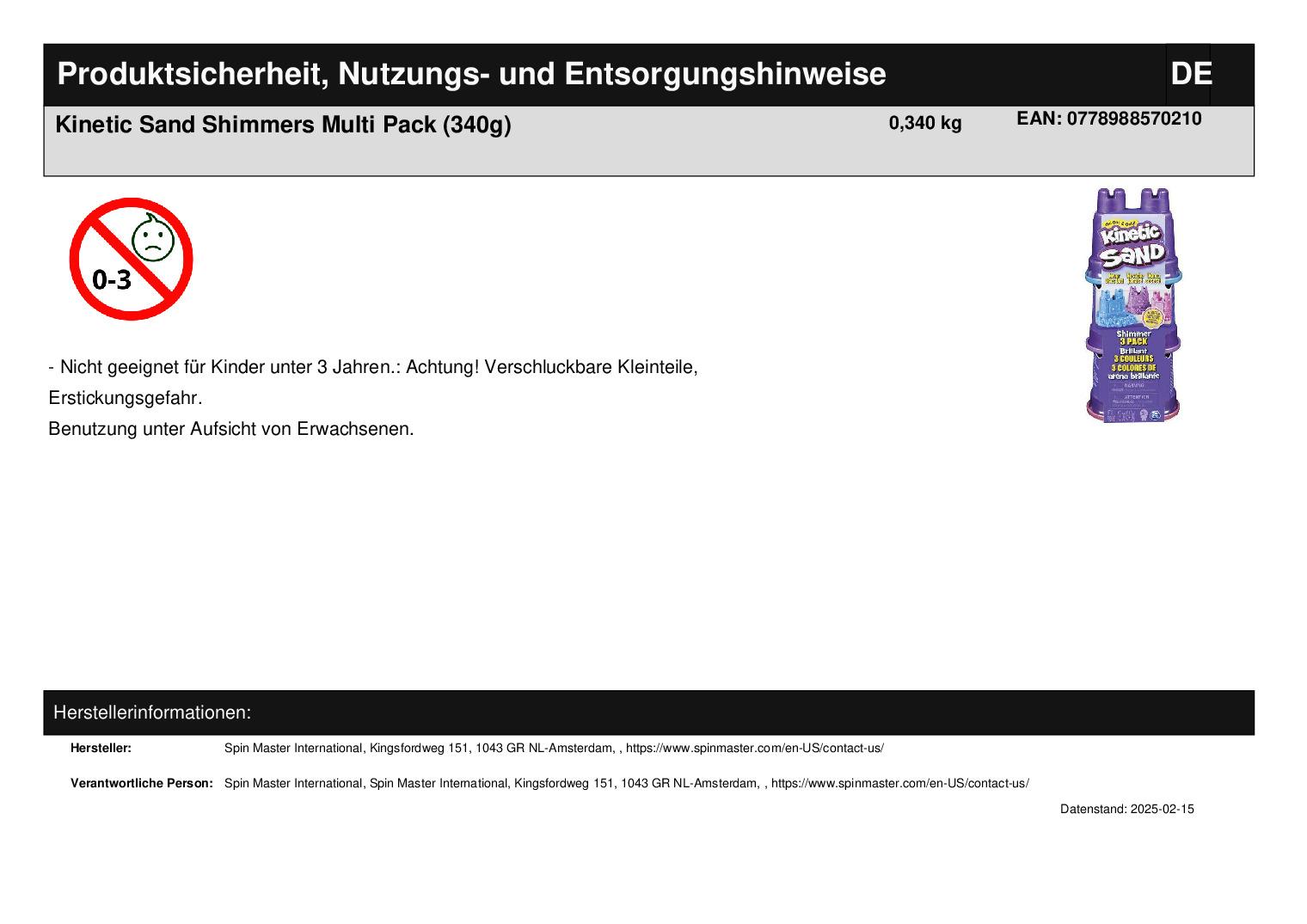 Kinetic Sand Shimmers Multi Pack (340g) Kinetic Sand Shimmers Multi Pack (340g)