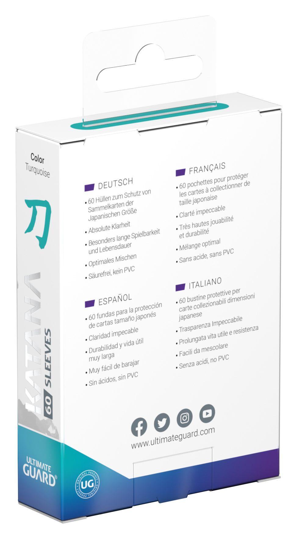 Ultimate Guard Katana Sleeves Japanese Size Türkis (60) Ultimate Guard Katana Sleeves Japanese Size Türkis (60)