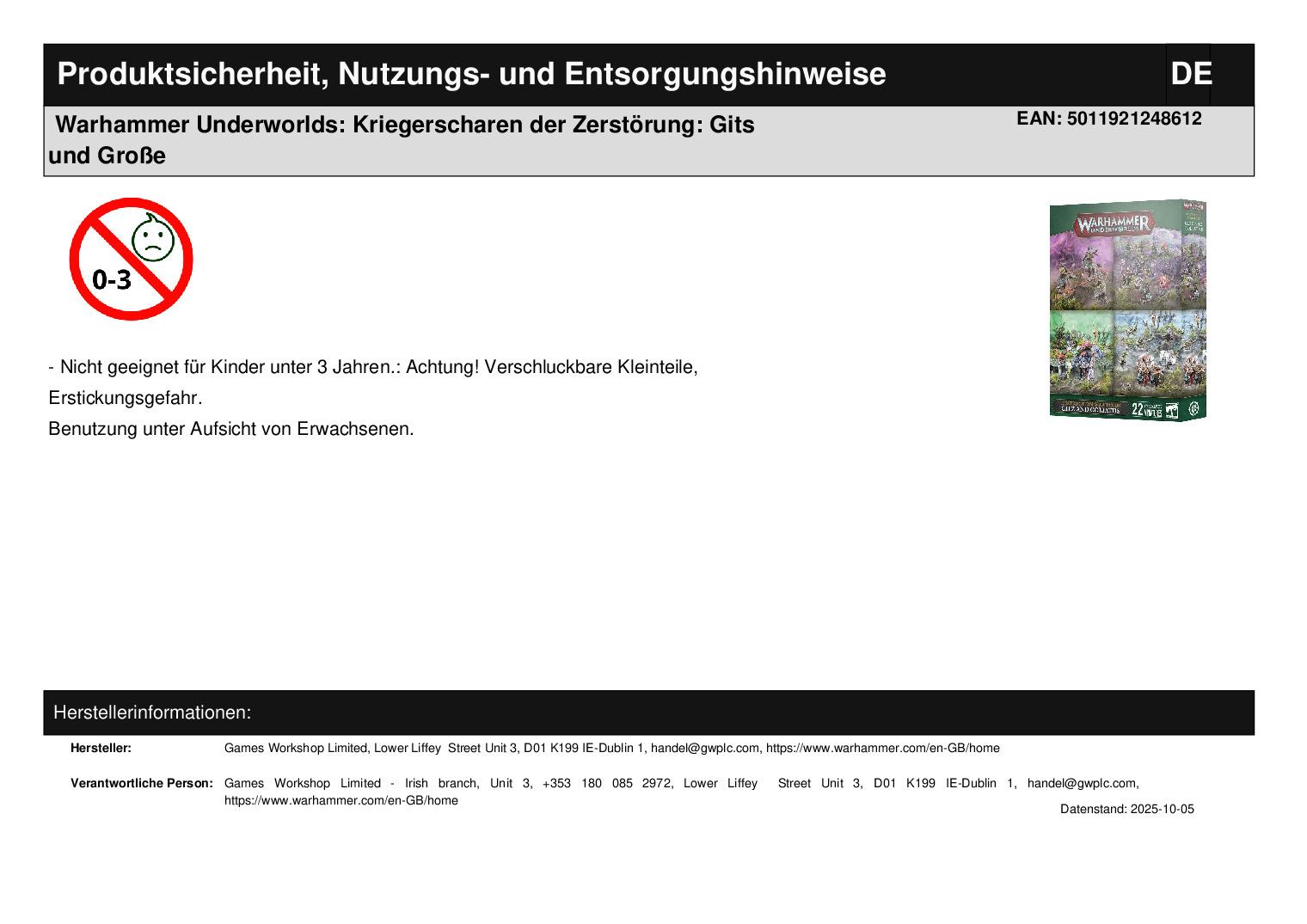 Warhammer Underworlds: Kriegerscharen der Zerstörung: Gits und Große