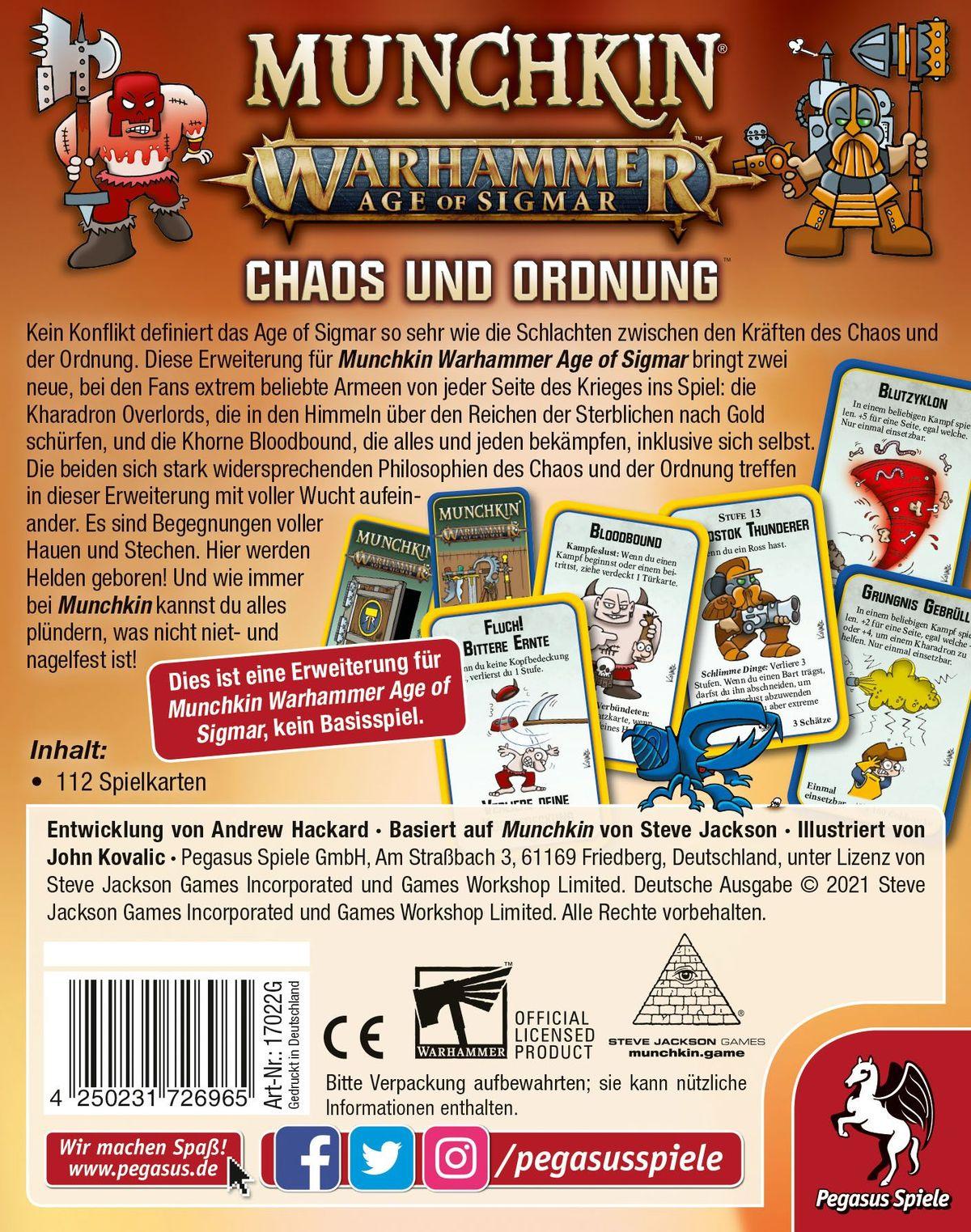 Munchkin Warhammer Age of Sigmar: Chaos & Ordnung Munchkin Warhammer Age of Sigmar: Chaos & Ordnung