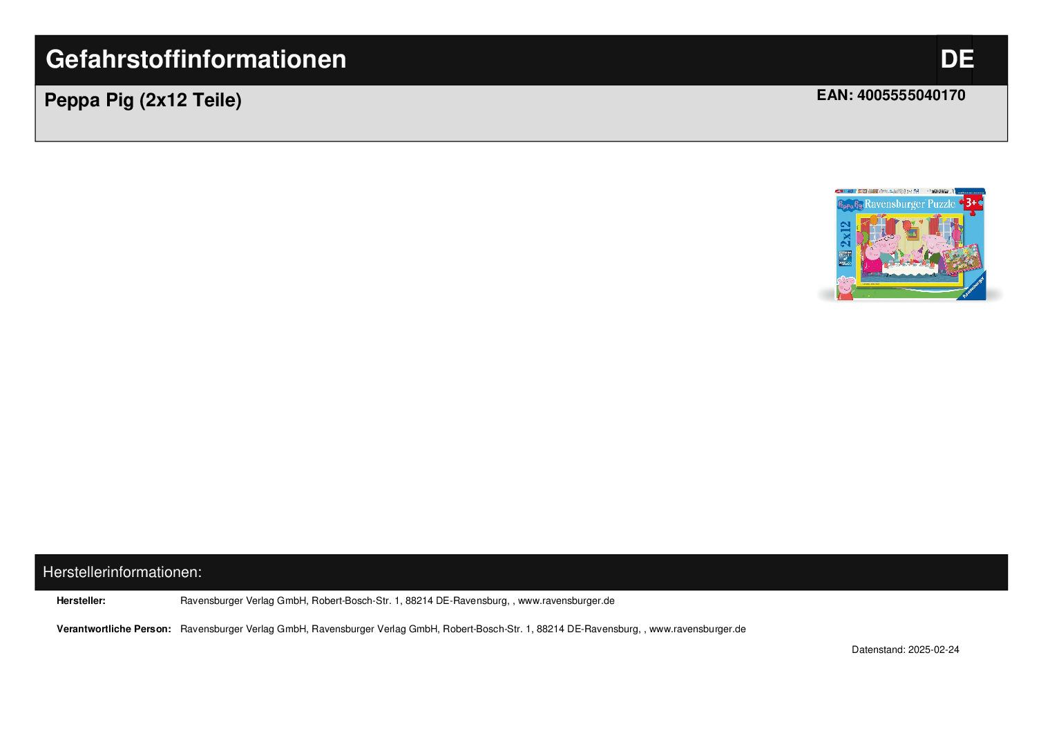 Peppa Pig (2x12 Teile) Peppa Pig (2x12 Teile)