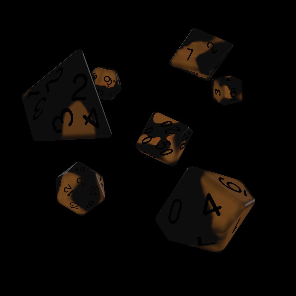 Oakie Doakie Dice RPG Set Glow in the Dark - Lava (7) Oakie Doakie Dice RPG Set Glow in the Dark - Lava (7)