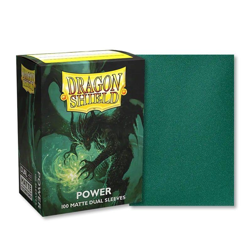 Dragon Shield: Matte  Dual Power (Metallic Green) (100)