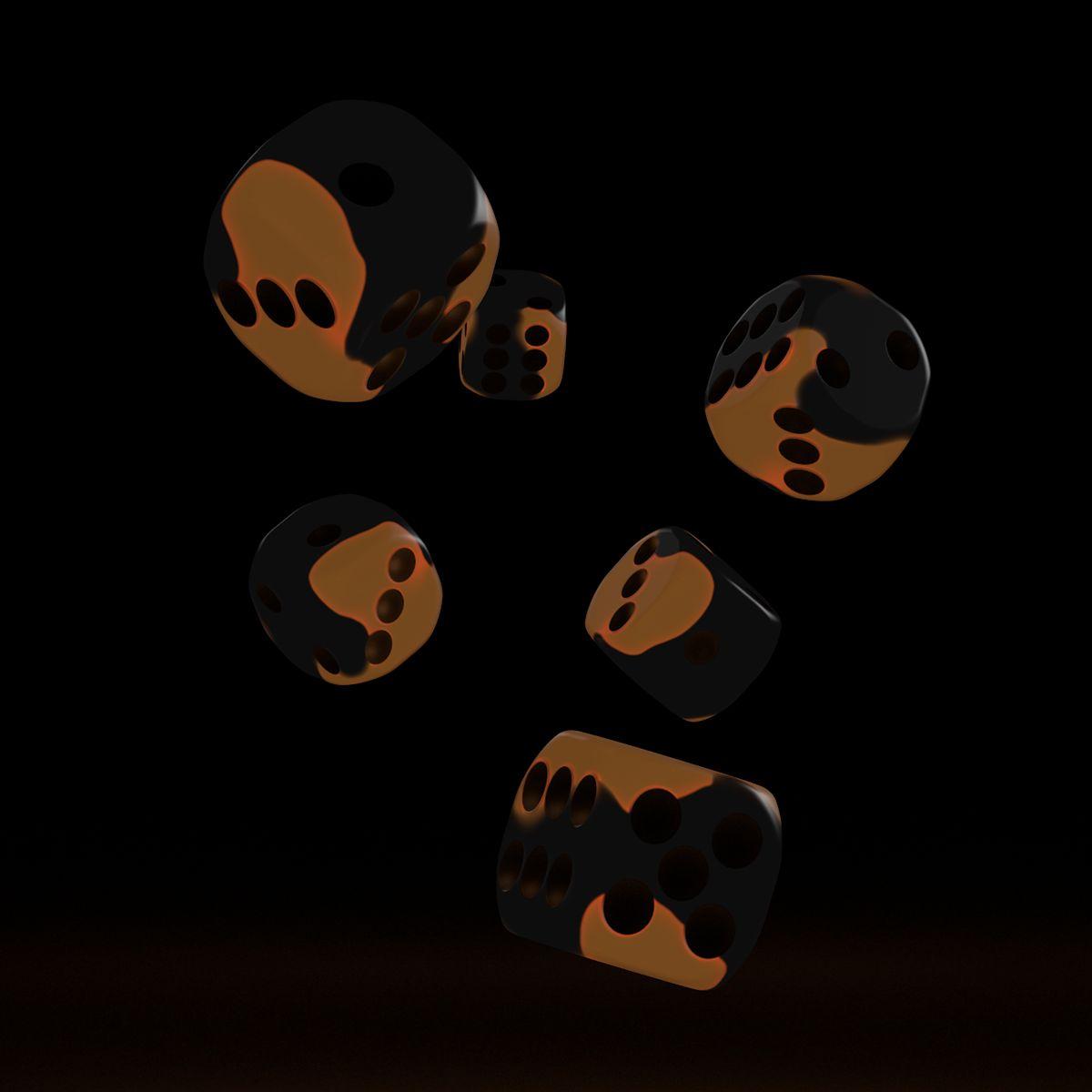 Oakie Doakie Dice D6 Dice 16 mm Glow in the Dark - Lava (12) Oakie Doakie Dice D6 Dice 16 mm Glow in the Dark - Lava (12)