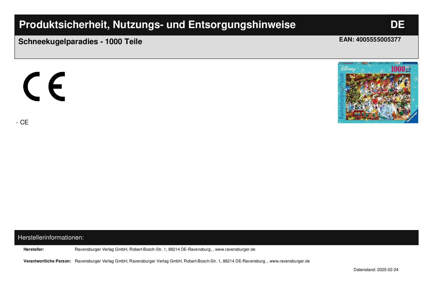 Schneekugelparadies - 1000 Teile