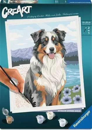 CreArt, Malen nach Zahlen Australian Shepherd Merlin