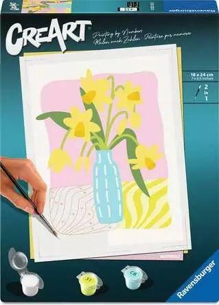 CreArt, Malen nach Zahlen Adults Trend Narzissen