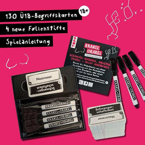 Krakel-Orakel Ü18-Erweiterung  Heiße Orakelkarten, neue Krakelstifte