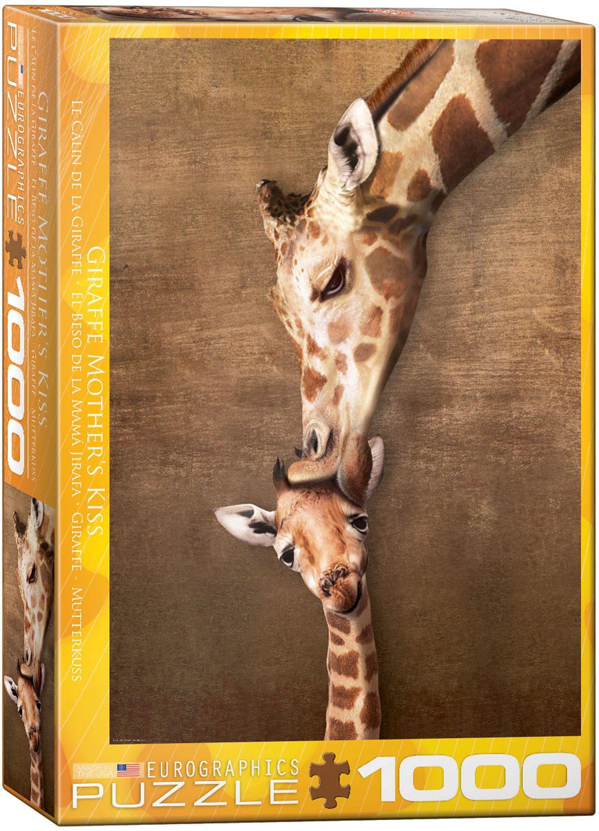 Animal Life Puzzle: Giraffe Mother's Kiss