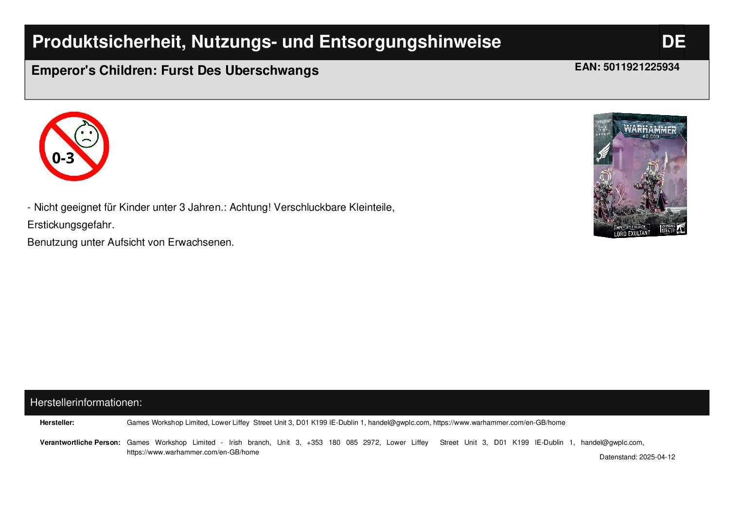 Emperor's Children: Furst Des Uberschwangs