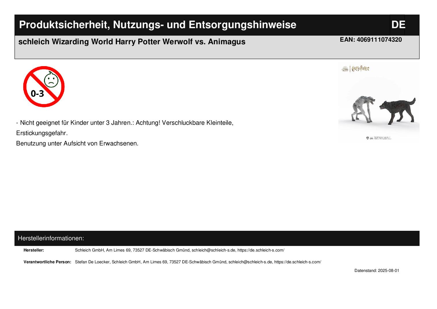 schleich Wizarding World Harry Potter Werwolf vs. Animagus