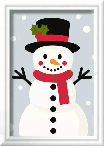 CreArt, Malen nach Zahlen Kinder - Schneemann Snowy