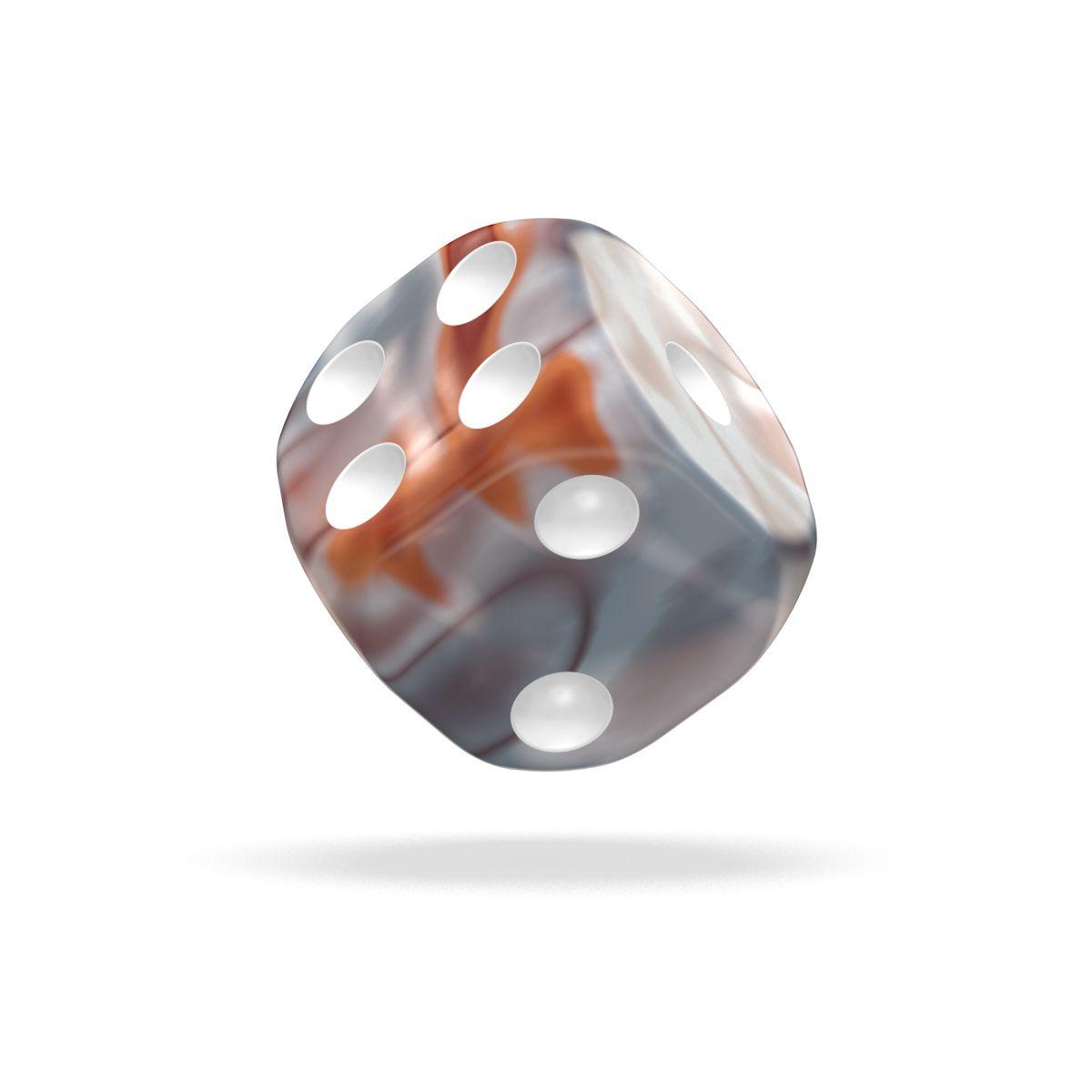 Oakie Doakie Dice D6 Dice 12 mm Gemidice - Silver-Rust (36)
