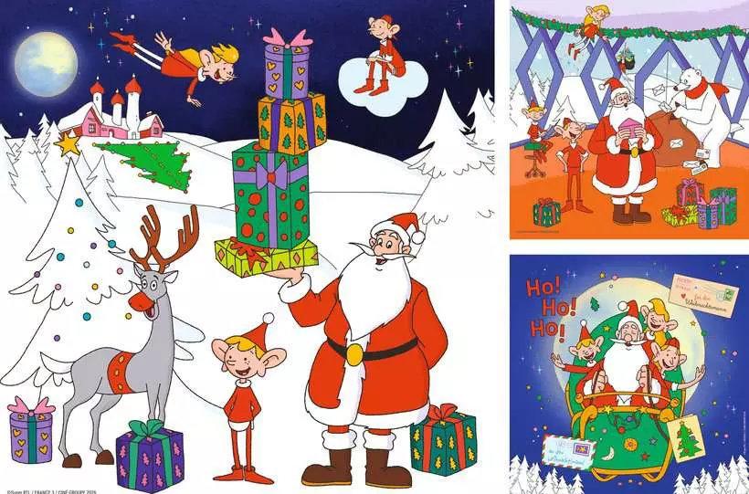 Kinderpuzzle 3x49 Teile: Weihnachtsmann & Co. KG