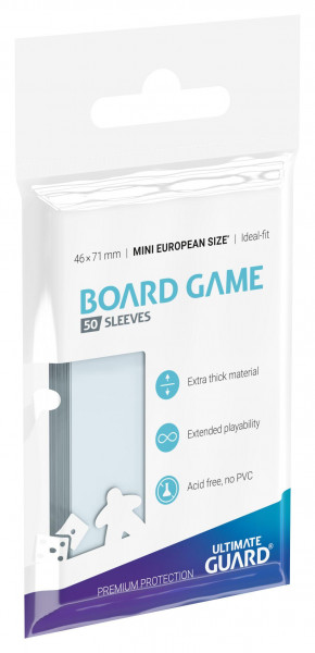 Ultimate Guard Premium Soft Sleeves für Brettspielkarten Mini European (50)