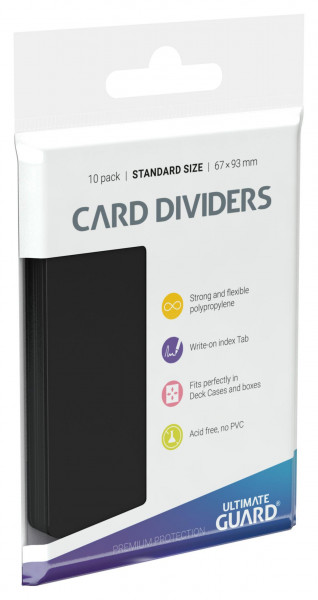 Ultimate Guard Card Dividers Standardgröße Schwarz