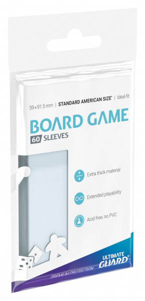 Ultimate Guard Premium Soft Sleeves für Brettspielkarten Standard American (60)