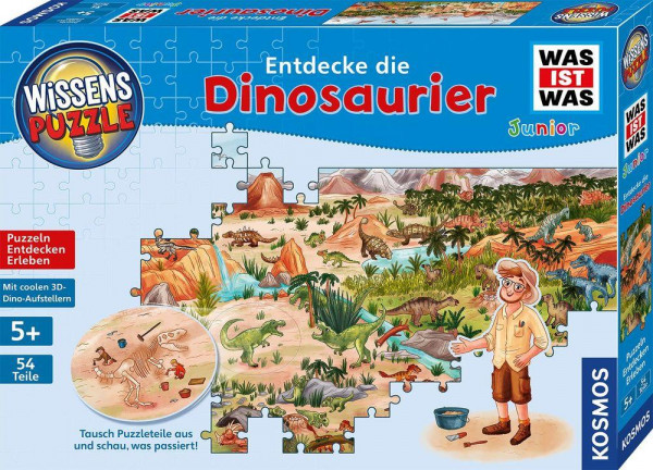 WAS IST WAS Junior Wissens-Puzzle Entdecke die Dinosaurier