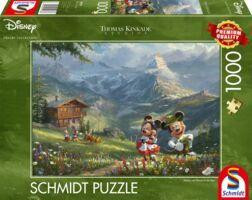Puzzle:  Disney, Mickey & Minnie in den Alpen  (1000 Teile)