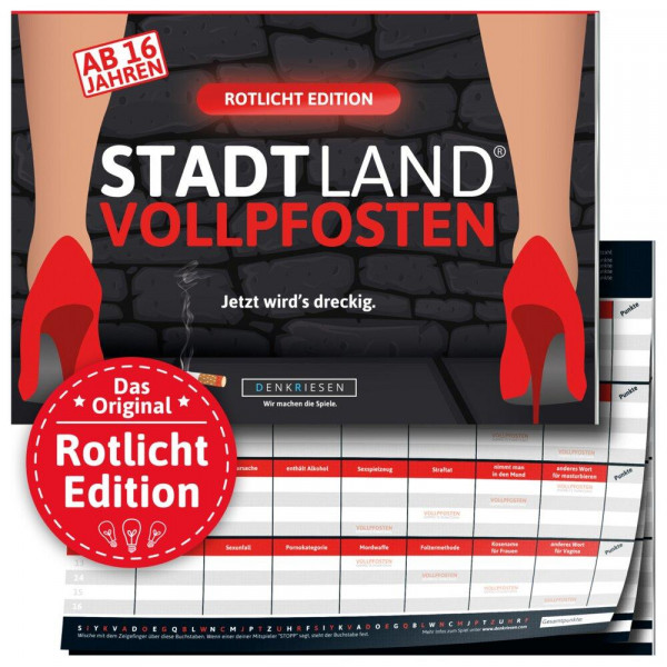 Stadt Land Vollpfosten - Rotlicht Edition Din-A4