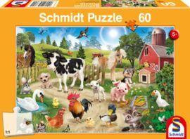 Puzzle:  Animal Club, Bauernhoftiere  (60 Teile)