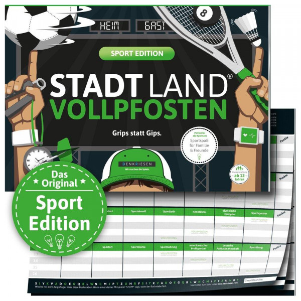 Stadt Land Vollpfosten - Sport Edition Din-A4