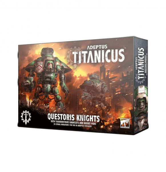 Adeptus Titanicus: Questoris Knights with Thunderstrike Gauntlets & Rocket Pods